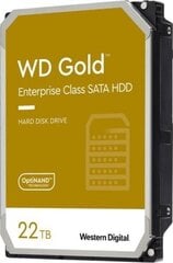 WD Жесткий диск золотого корпоративного класса емкостью 22 ТБ цена и информация | Внутренние жёсткие диски (HDD, SSD, Hybrid) | 220.lv
