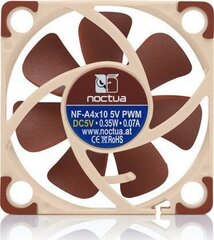 Noctua NF-A4x10 5V PWM цена и информация | Компьютерные вентиляторы | 220.lv