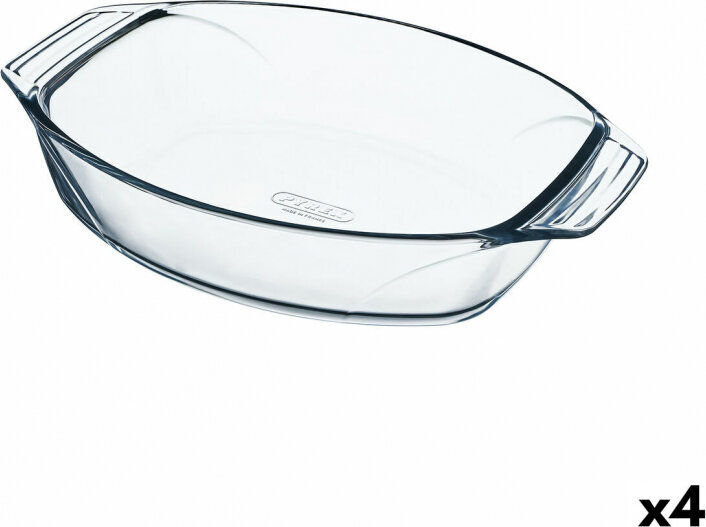 Pyrex Krāsns Trauks Ovāls 39,5 x 27,5 x 7 cm Caurspīdīgs Stikls (4 gb.) cena un informācija | Cepamais papīrs, trauki, formas | 220.lv