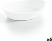 Pasniegšanas Plate Luminarc Smart Cuisine Ovāls Balts Stikls 25 x 15 cm (6 gb.) цена и информация | Trauki, šķīvji, pusdienu servīzes | 220.lv