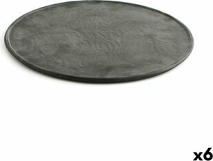 Мелкая тарелка Quid Mineral Gres Керамика Чёрный Ø 33 cm (6 штук) цена и информация | Посуда, тарелки, обеденные сервизы | 220.lv
