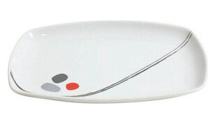 Bigbuy Home Pasniegšanas Plate Zen & Scratch Porcelāns 31,2 x 20,7 x 3,1 cm cena un informācija | Trauki, šķīvji, pusdienu servīzes | 220.lv