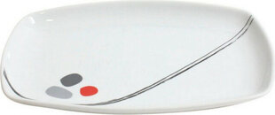 Bigbuy Home Pasniegšanas Plate Zen & Scratch Porcelāns 31,2 x 20,7 x 3,1 cm cena un informācija | Trauki, šķīvji, pusdienu servīzes | 220.lv