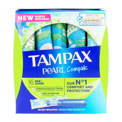 Super Tamponi Pearl Tampax (18 gb.) cena un informācija | Tamponi, higiēniskās paketes, ieliktnīši | 220.lv