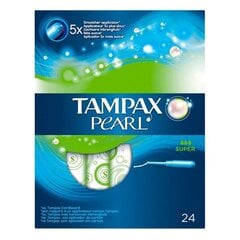 Упаковка тампонов Pearl Super Tampax (24 uds) цена и информация | Тампоны, гигиенические прокладки для критических дней, ежедневные прокладки | 220.lv