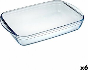 Pasniegšanas Plate Pyrex Classic 4,6 L 40,3 x 26,3 x 7,3 cm Caurspīdīgs Stikls (6 gb.) cena un informācija | Cepamais papīrs, trauki, formas | 220.lv