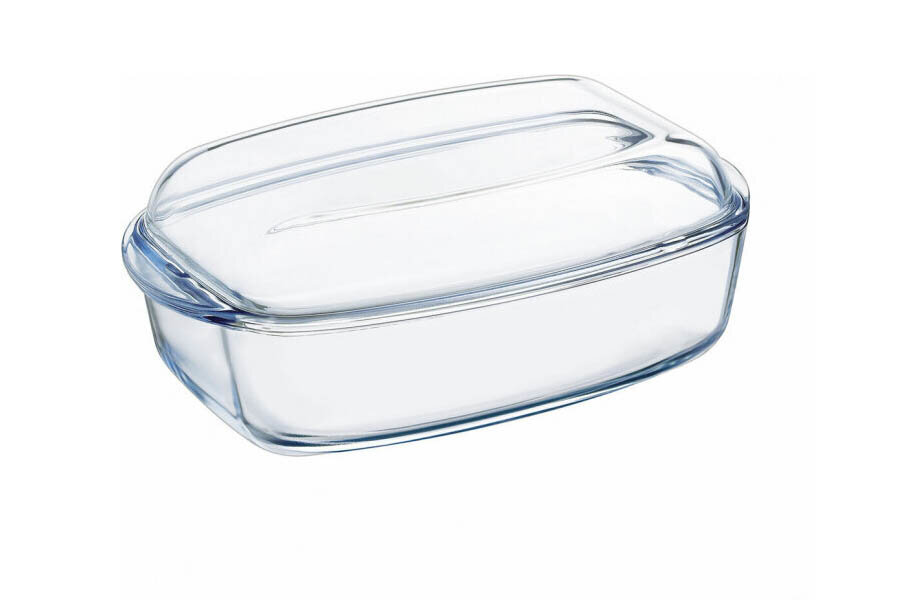 Pasniegšanas Plate Pyrex Classic Ar vāku 4,5 L 38 x 22 x 11 cm Caurspīdīgs Stikls (3 gb.) cena un informācija | Cepamais papīrs, trauki, formas | 220.lv