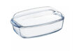 Pasniegšanas Plate Pyrex Classic Ar vāku 4,5 L 38 x 22 x 11 cm Caurspīdīgs Stikls (3 gb.) cena un informācija | Cepamais papīrs, trauki, formas | 220.lv