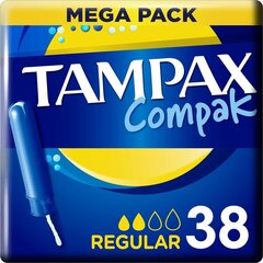 Parastie Tamponi Tampax Compak 38 gb. cena un informācija | Tamponi, higiēniskās paketes, ieliktnīši | 220.lv
