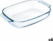 Pasniegšanas Plate Pyrex Classic Taisnstūra Caurspīdīgs Stikls 35 x 23 cm (6 gb.) cena un informācija | Cepamais papīrs, trauki, formas | 220.lv