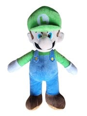 Mīkstā rotaļlieta Super Mario, Luigi, 38cm cena un informācija | Mīkstās (plīša) rotaļlietas | 220.lv