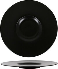 Bigbuy Home Šķīvis Neat Porcelāns Melns (Ø 30 cm) cena un informācija | Trauki, šķīvji, pusdienu servīzes | 220.lv