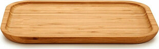 поднос для закусок Коричневый Бамбук (18 x 1,5 x 25 cm) (12 штук) цена и информация | Посуда, тарелки, обеденные сервизы | 220.lv