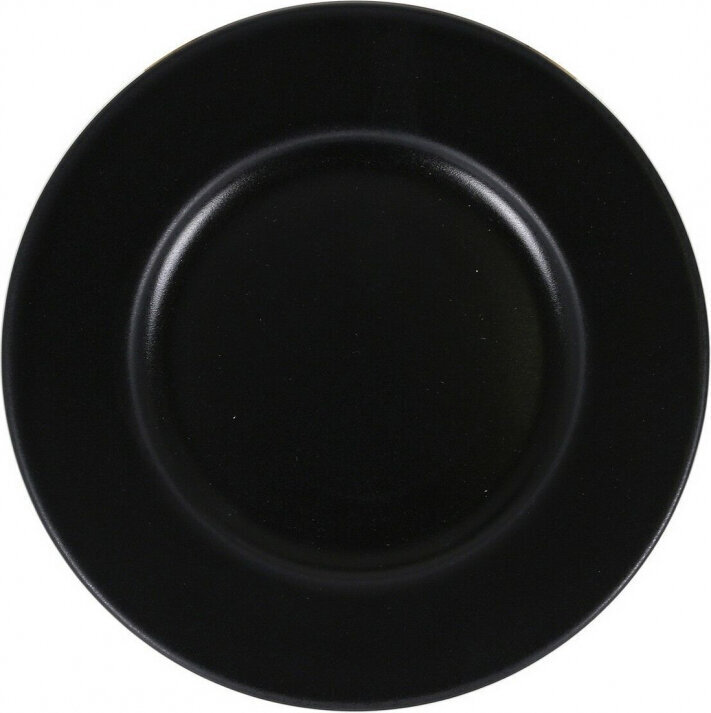 Bigbuy Home Šķīvis Neat Porcelāns Melns (Ø 16 cm) cena un informācija | Trauki, šķīvji, pusdienu servīzes | 220.lv