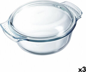 Krāsns Trauks Pyrex Classic Ar vāku Caurspīdīgs Stikls 33 x 26 x 12 cm (3 gb.) цена и информация | Формы, посуда для выпечки | 220.lv