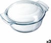 Krāsns Trauks Pyrex Classic Ar vāku Caurspīdīgs Stikls 33 x 26 x 12 cm (3 gb.) cena un informācija | Cepamais papīrs, trauki, formas | 220.lv