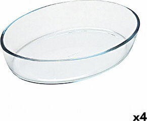 Krāsns Trauks Pyrex Classic Ovāls 40 x 28 x 7 cm Caurspīdīgs Stikls (4 gb.) цена и информация | Формы, посуда для выпечки | 220.lv