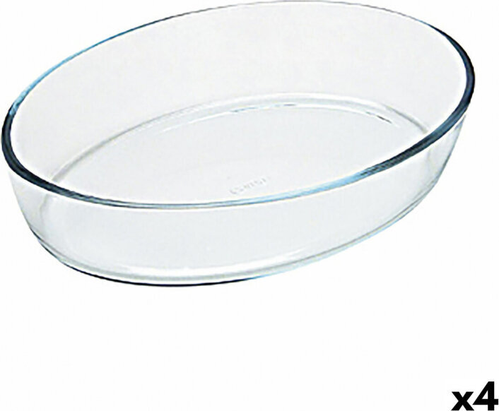 Krāsns Trauks Pyrex Classic Ovāls 40 x 28 x 7 cm Caurspīdīgs Stikls (4 gb.) cena un informācija | Cepamais papīrs, trauki, formas | 220.lv