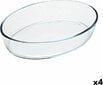 Krāsns Trauks Pyrex Classic Ovāls 40 x 28 x 7 cm Caurspīdīgs Stikls (4 gb.) cena un informācija | Cepamais papīrs, trauki, formas | 220.lv