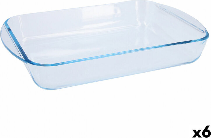 Krāsns Trauks Pyrex Classic Taisnstūra 35 x 23 x 6 cm Caurspīdīgs Stikls (6 gb.) cena un informācija | Cepamais papīrs, trauki, formas | 220.lv