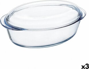 Pyrex Krāsns Trauks Pyrex Classic Ar vāku 33 x 20 x 10 cm Caurspīdīgs Stikls (3 gb.) цена и информация | Посуда, тарелки, обеденные сервизы | 220.lv