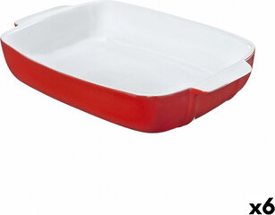 Форма для выпечки Pyrex Signature Прямоугольный Красный 29 x 19 x 7 cm Керамика Белый (6 штук) цена и информация | Формы, посуда для выпечки | 220.lv