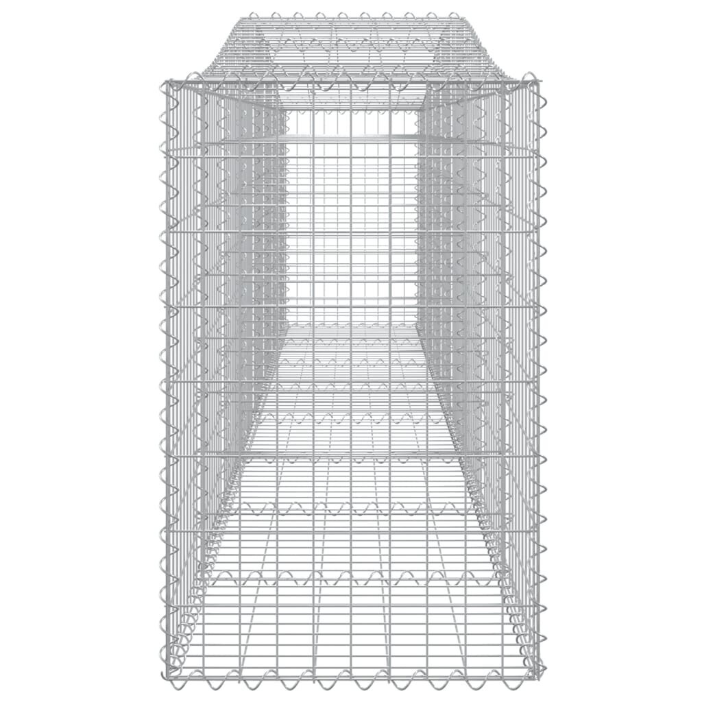 vidaXL arkveida gabiona grozi, 2 gb., 400x50x80/100cm, cinkota dzelzs цена и информация | Žogi un piederumi | 220.lv