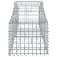 vidaXL arkveida gabiona grozi, 4 gb., 200x50x40/60 cm, cinkota dzelzs цена и информация | Заборы и принадлежности к ним | 220.lv