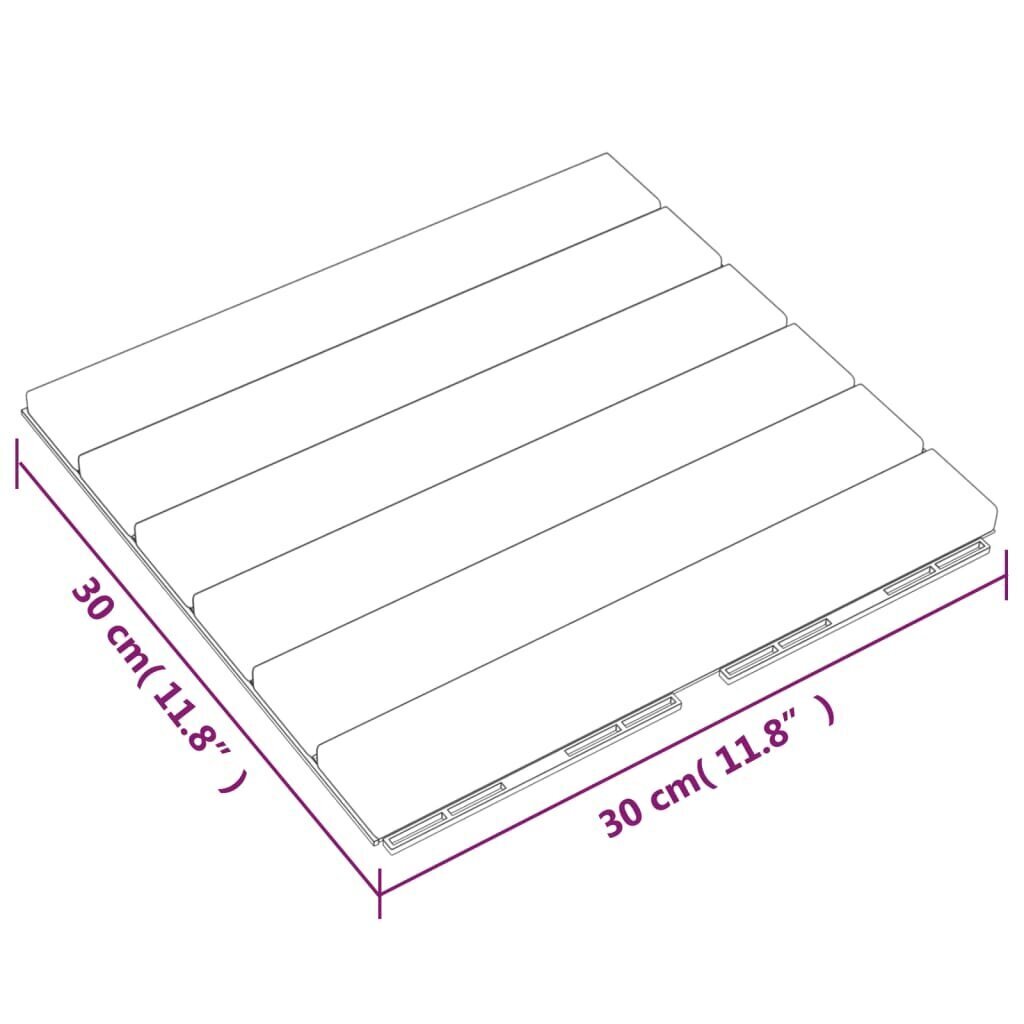 vidaXL terases flīzes, 30 gab., 30x30 cm, akācijas masīvkoks cena un informācija | Āra grīdas segumi | 220.lv