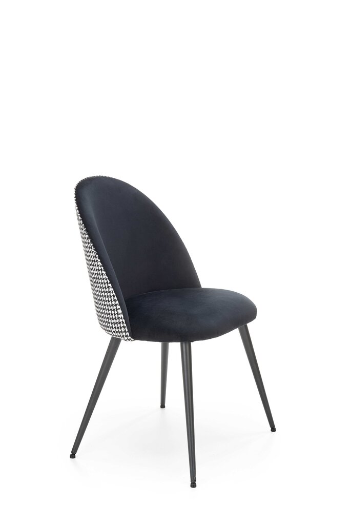 4-u ēdamistabas krēslu komplekts Halmar K478, melns/balts cena un informācija | Virtuves un ēdamistabas krēsli | 220.lv