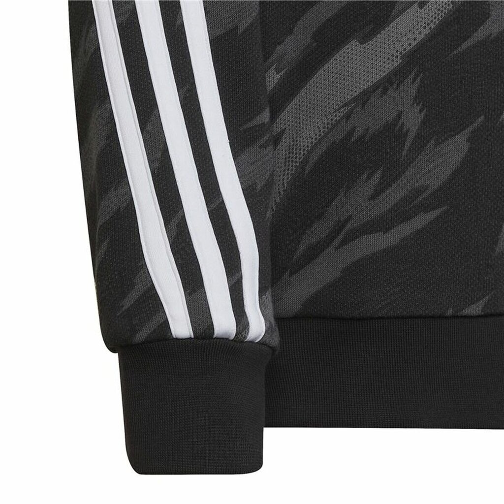 Bērnu Sporta Krekls ar Kapuci Adidas 3 Stripes Melns cena un informācija | Zēnu jakas, džemperi, žaketes, vestes | 220.lv