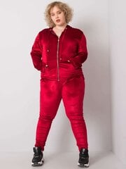 Спортивный костюм для отдыха Michell размера плюс, бордовый цена и информация | Спортивная одежда для женщин | 220.lv