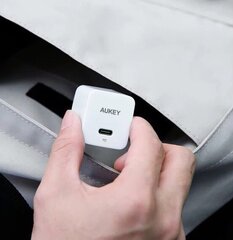 AUKEY PA-Y20S Minima Настенное зарядное устройство 1x USB-C Power Delivery 3.0 20 Вт цена и информация | Зарядные устройства для телефонов | 220.lv