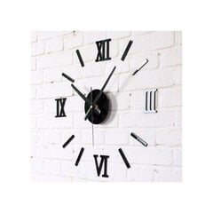 DIY sienas pulkstenis ar melniem romiešu cipariem cena un informācija | Pulksteņi | 220.lv