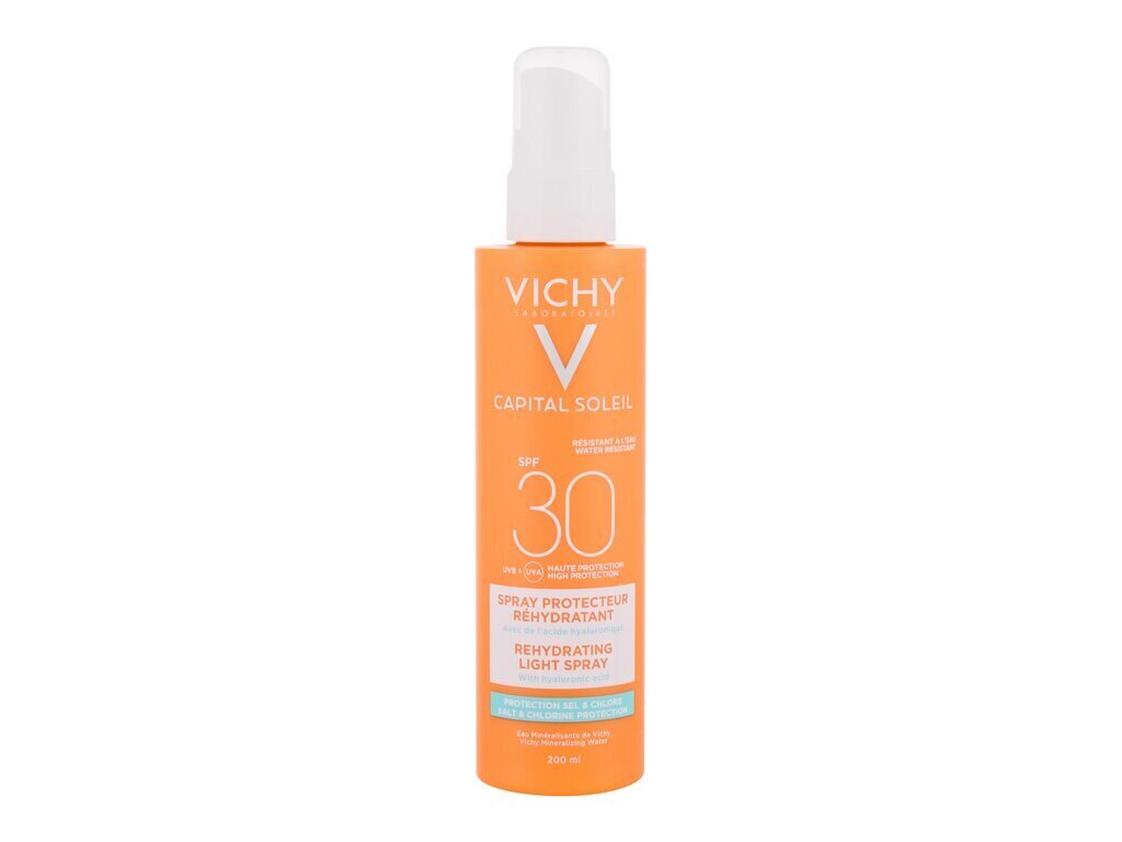 Saules aerosols Vichy Capital Soleil Rehydrating Light Spray SPF30, 200 ml цена и информация | Sauļošanās krēmi | 220.lv