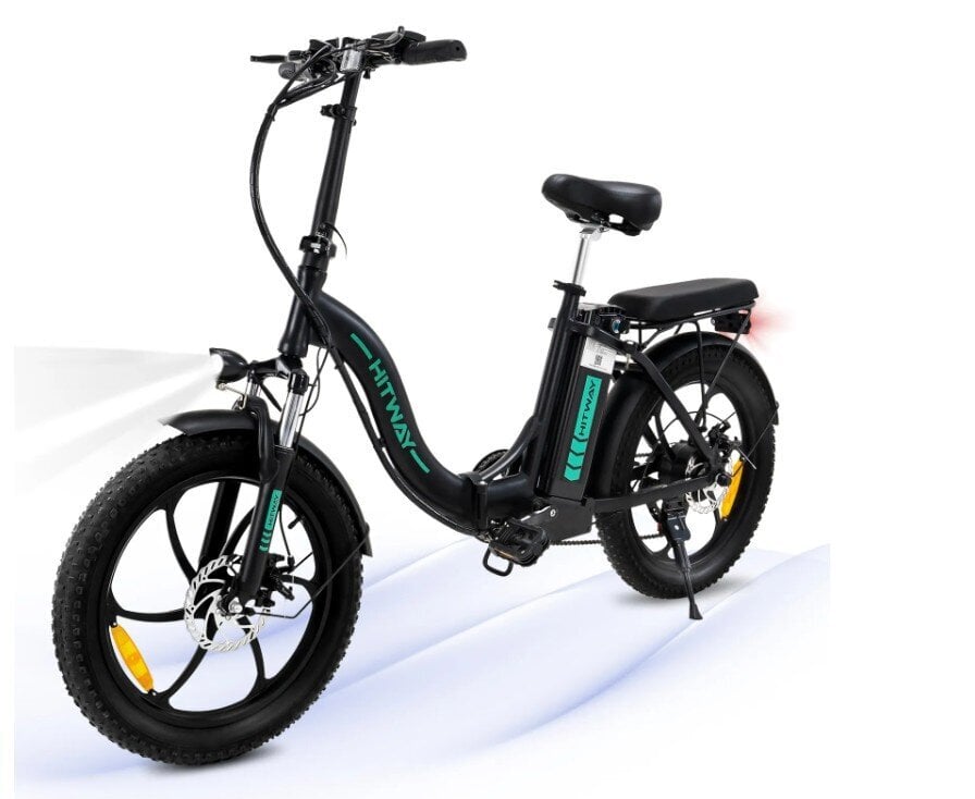 HITWAY BK6S E velosipēds 20" saliekamais velosipēds ar biezām riepām, akumulators 250W / 36V / 11.2Ah, 35-90km, bezceļu kalnu velosipēds ar 7 Shimano pārnesumiem, CityBike vīriešiem un sievietēm цена и информация | Elektrovelosipēdi | 220.lv