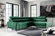 Stūra dīvāns Londyn, zaļš cena un informācija | Stūra dīvāni | 220.lv