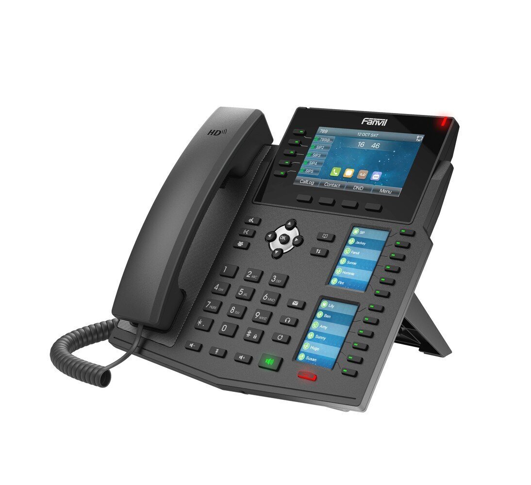 Fanvil X6U, VoIP tālrunis, IPV6, HD Audio, RJ45 1000Mb/s PoE, 3x LCD ekrāns цена и информация | Stacionārie telefoni | 220.lv