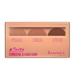 Konturēšanas palete Rimmel Concealer Insta Conceal & Contour Light 010, 8.4 g cena un informācija | Grima bāzes, tonālie krēmi, pūderi | 220.lv