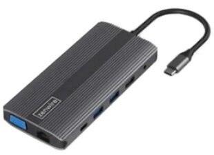 Adapteru centrmezgls 12in1 USB-C HDMI / VGA / DP / USB / Jack / SD / LAN Macbook Pro Air M1 cena un informācija | Adapteri un USB centrmezgli | 220.lv