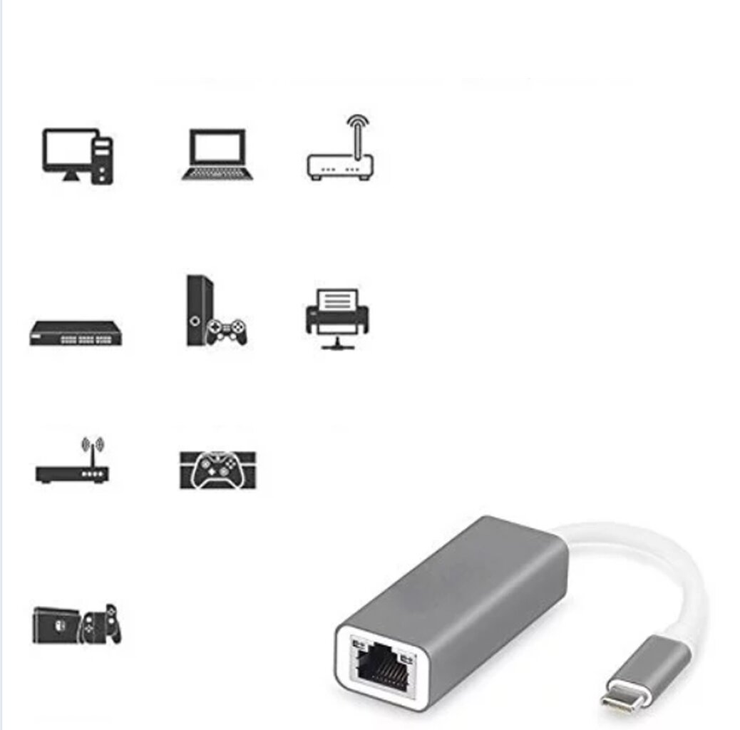 USB-C Fast Ethernet RJ45 adapteris USB A LAN Zenwire cena un informācija | Adapteri un USB centrmezgli | 220.lv