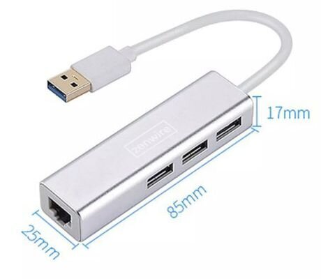 USB Ethernet HUB RJ45 adapteris LAN 2.0 adapteris цена и информация | Adapteri un USB centrmezgli | 220.lv