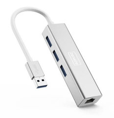 USB Ethernet HUB RJ45 adapteris LAN 2.0 adapteris цена и информация | Адаптеры и USB разветвители | 220.lv