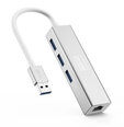 USB Ethernet HUB RJ45 adapteris LAN 2.0 adapteris