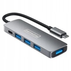 HUB 4x USB 3.0 USB-C 5-in-1 Zenwire cena un informācija | Adapteri un USB centrmezgli | 220.lv