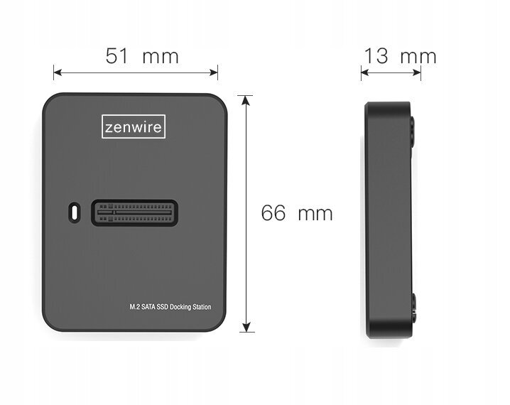 M2 NVME/SATA SSD adaptera diska nodalījuma korpuss M.2 USB-C 10GB/s Zenwire cena un informācija | Cieto disku somas un apvalki | 220.lv