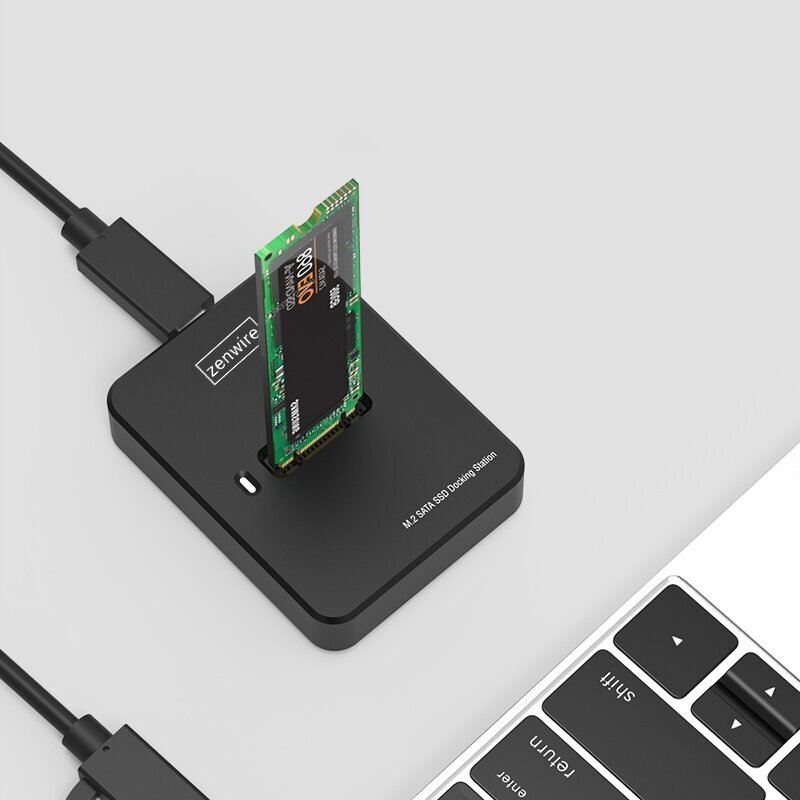 M2 NVME/SATA SSD adaptera diska nodalījuma korpuss M.2 USB-C 10GB/s Zenwire цена и информация | Cieto disku somas un apvalki | 220.lv