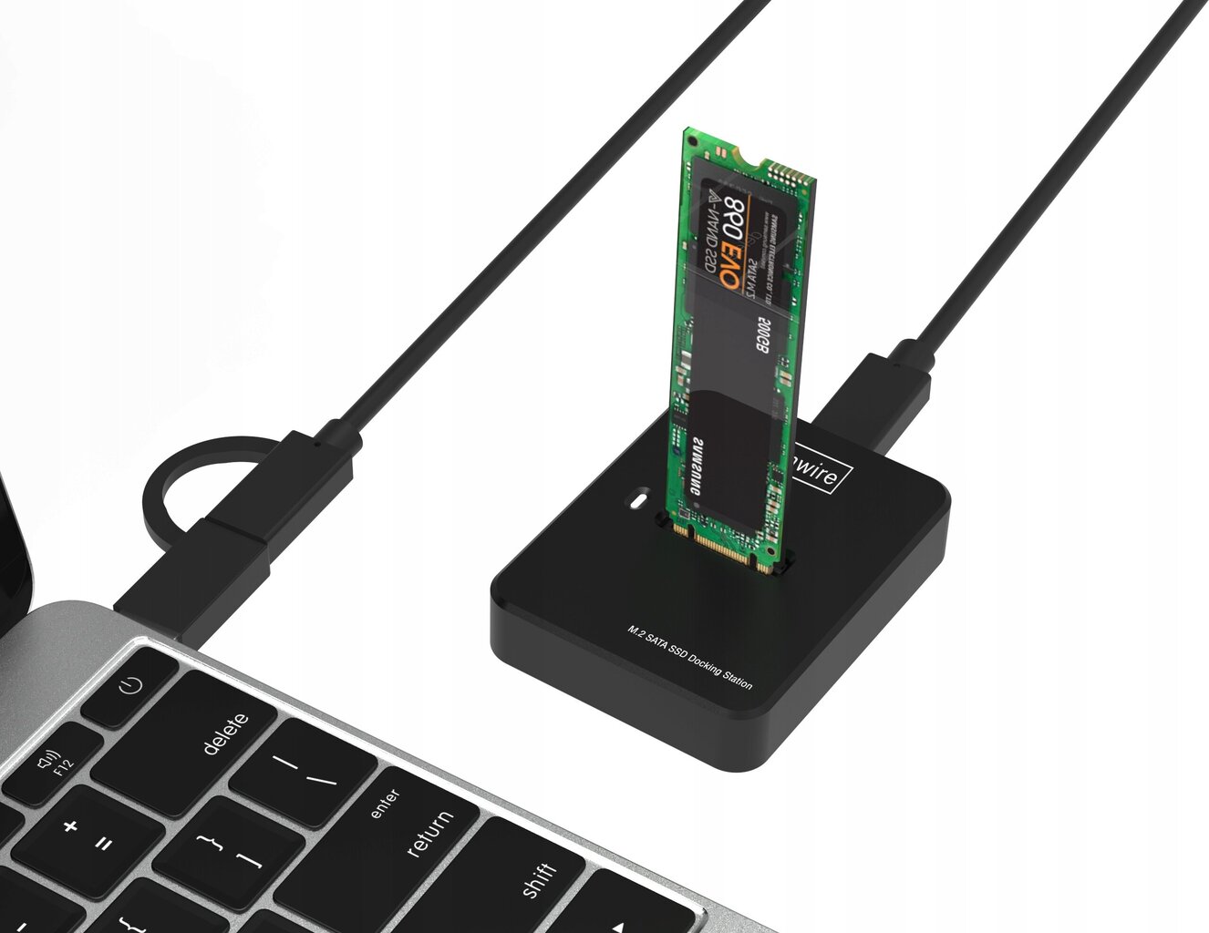 M2 NVME/SATA SSD adaptera diska nodalījuma korpuss M.2 USB-C 10GB/s Zenwire cena un informācija | Cieto disku somas un apvalki | 220.lv