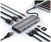 HUB USB-C 10in1 displeja ports 1.4 HDMI 2.1 8K 4K 120Hz 60Hz Full HD 144Hz USB 3.0 SD barošanas padeve 100W Macbook M1 M2 Zenwire цена и информация | Adapteri un USB centrmezgli | 220.lv