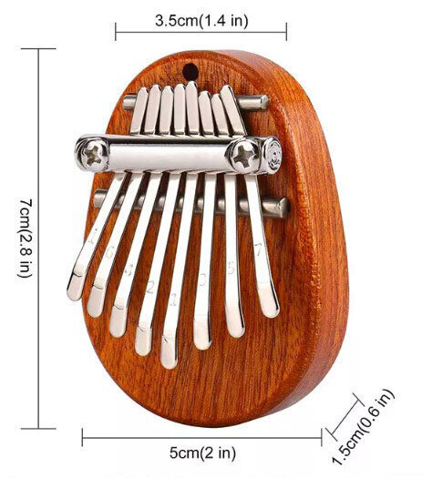 Mini Kalimba Koka sarkankoka Kalimbka Zenwire K04 cena un informācija | Sitamie instrumenti | 220.lv